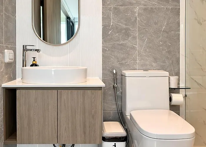 Lägenhet 1bd With Rooftop Pool - 8 Min Mrt Free Shuttle