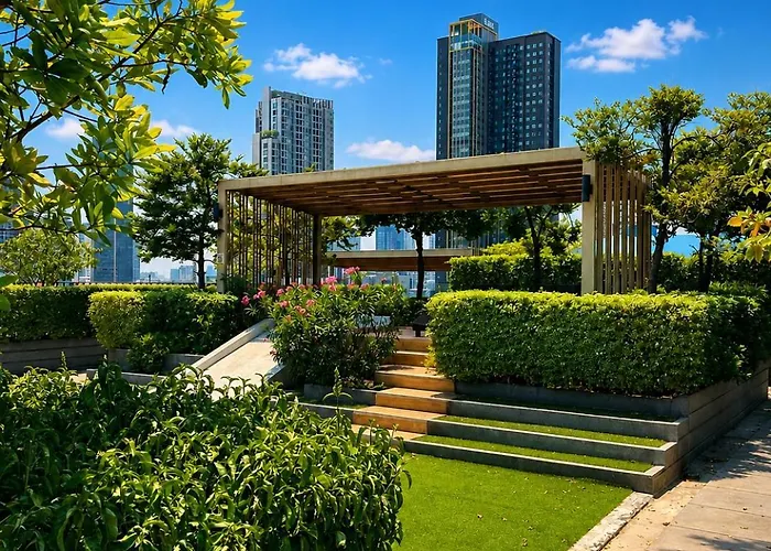 1bd With Rooftop Pool - 8 Min Mrt Free Shuttle Lägenhet *