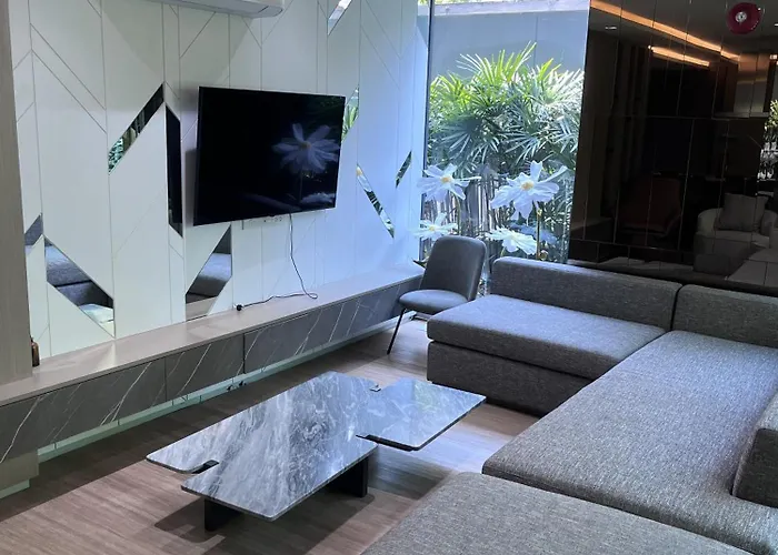 1bd With Rooftop Pool - 8 Min Mrt Free Shuttle Lägenhet *